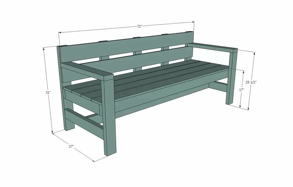 Скамейка своими руками чертежи фото
