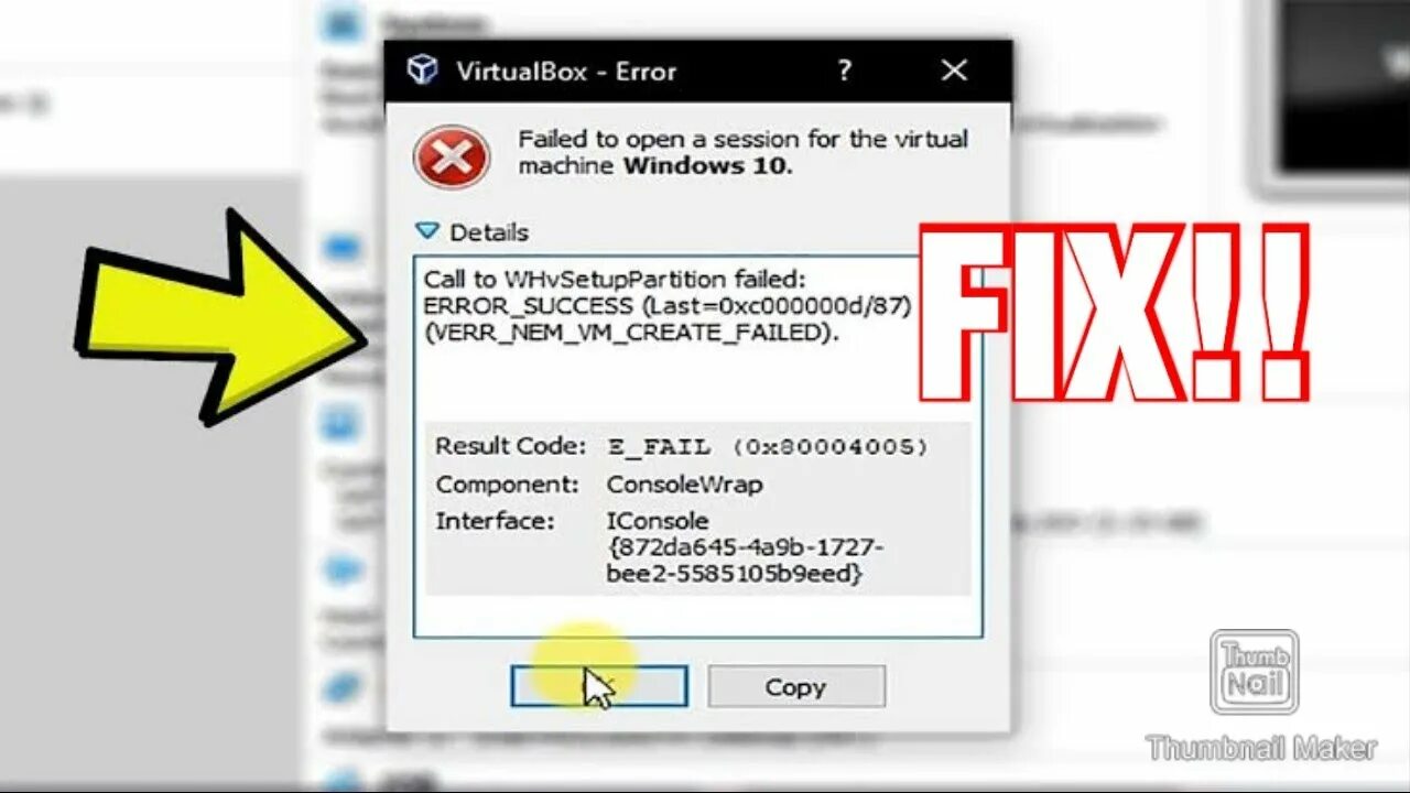 Virtualbox код ошибки e fail. Ошибка VIRTUALBOX. Error success. Error Box MSM. Verr_access_denied VIRTUALBOX Windows.