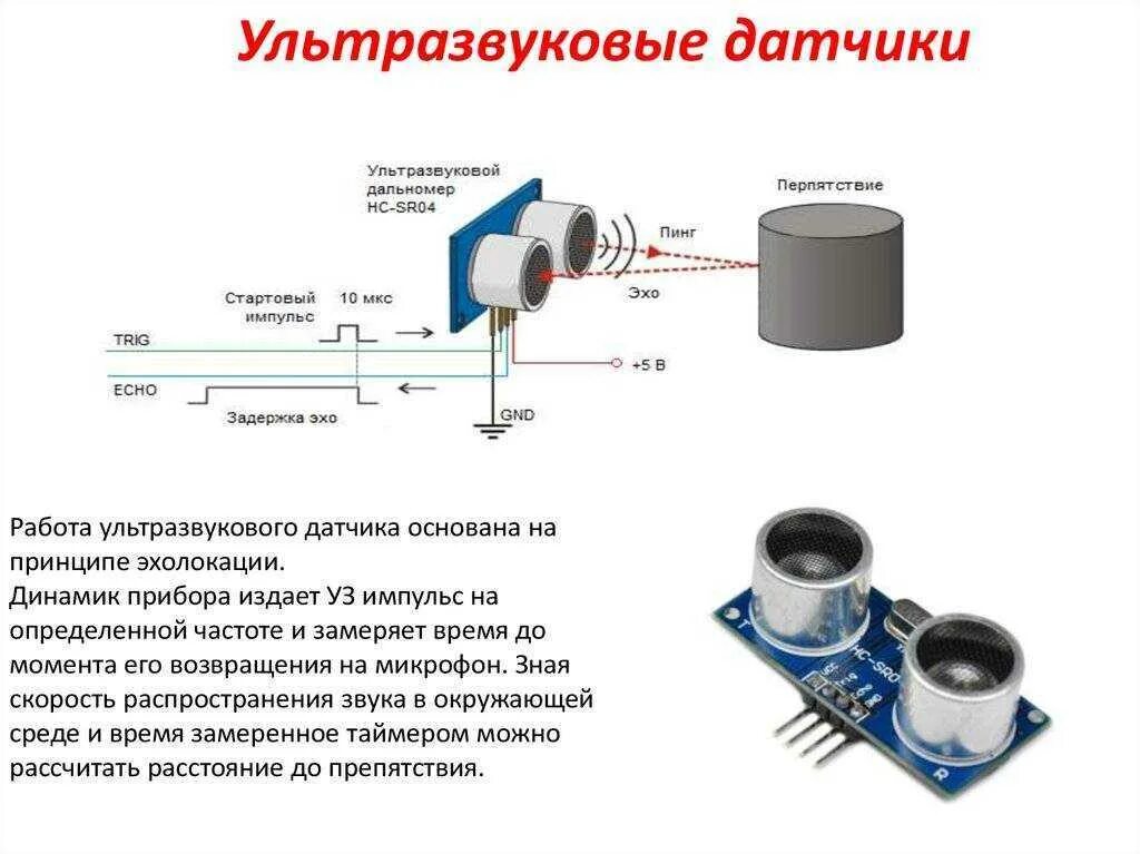 Программирование работы датчика расстояния. Схема подключения ультразвукового датчика движения. ультразвуковые датчики движения принцип работы.