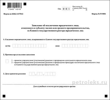 Заявление о ликвидации юр лица