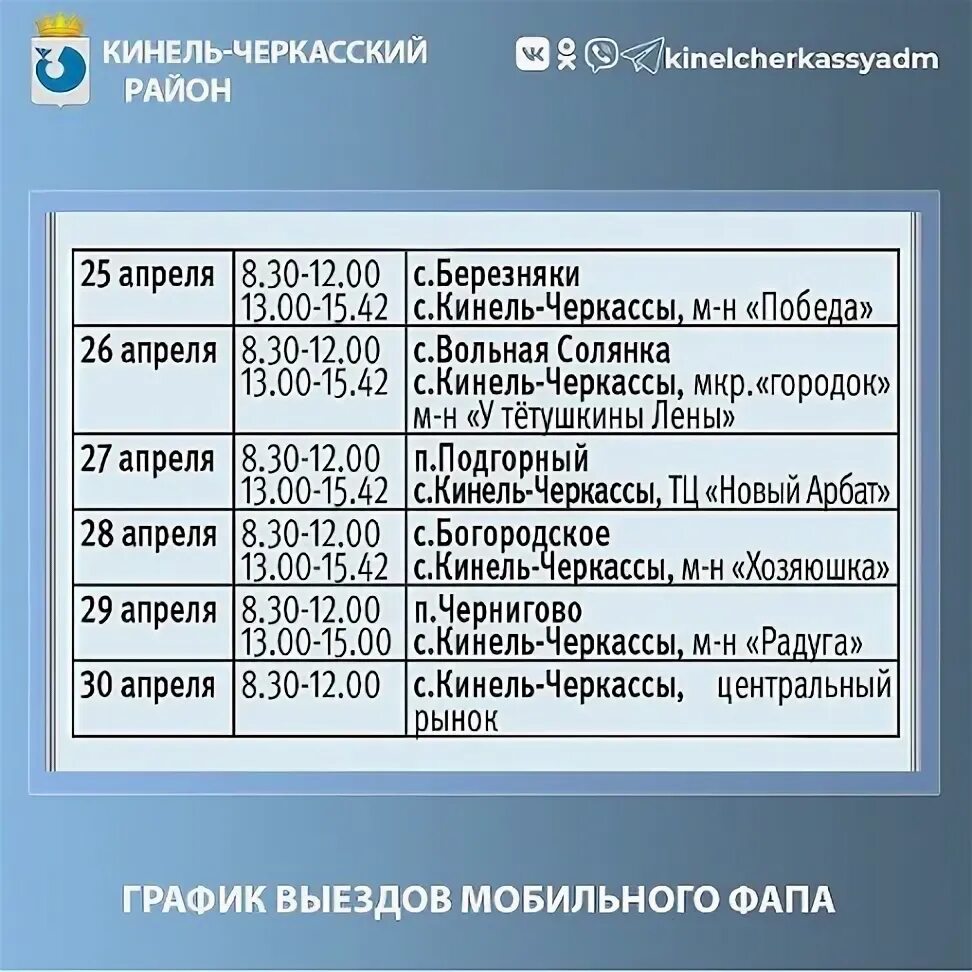 почта кинель график