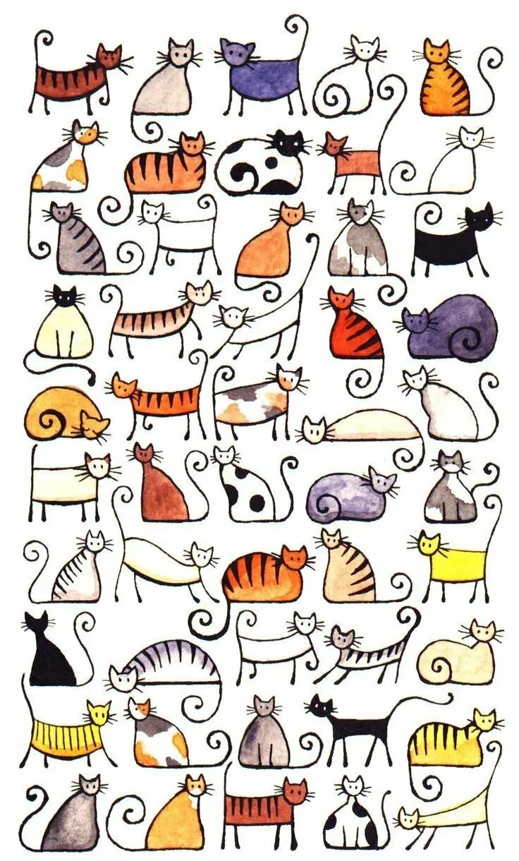 Идеи для рисунков котиков