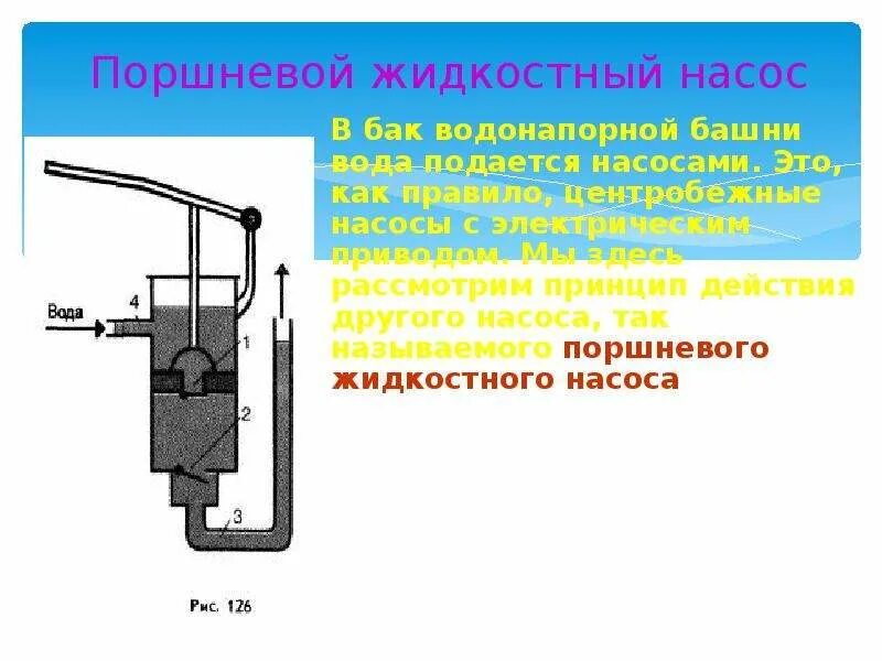 Поршневой насос презентация 7 класс. Поршневой жидкостный насос принцип действия. Жидкостный насос физика принцип действия. Гидравлический насос жидкостный насос. Поршневой жидкостный насос гидравлический пресс физика 7 класс.