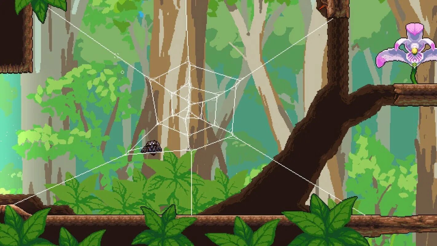 Webbed игра. Платформер про мальчика в лесу. Игра про паучка webbed. Webbed игра картинки.