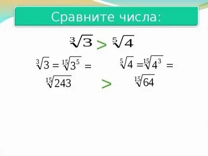 Как сравнивать степени с разными