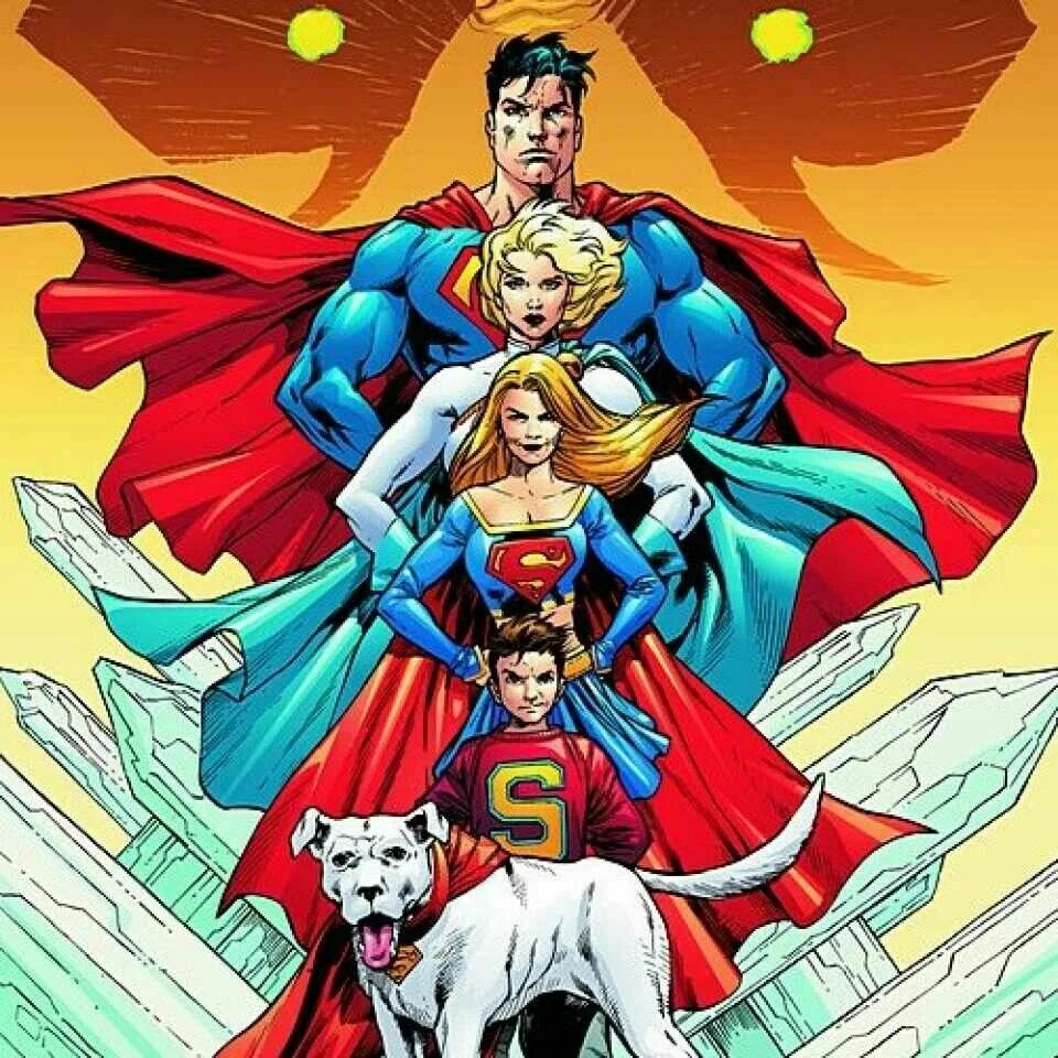 Комикс про супер. DC семья Супермен. Супермен (расширенная Вселенная DC). Супермен Супербой и супергёрл. Ребенок Супермен.
