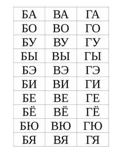 Карточки для обучения чтению 1 класс