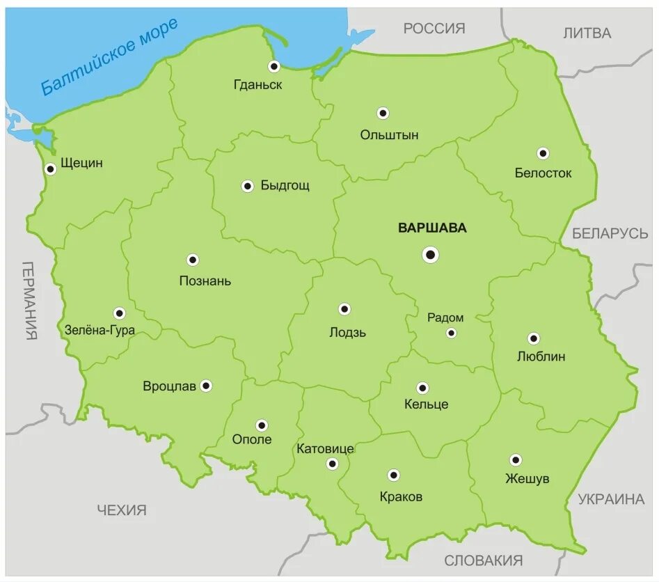Польша какая республика. Границы Польши на карте. Карта Польша границы Польши. Политическая карта Польши. Карта Польши 2022.