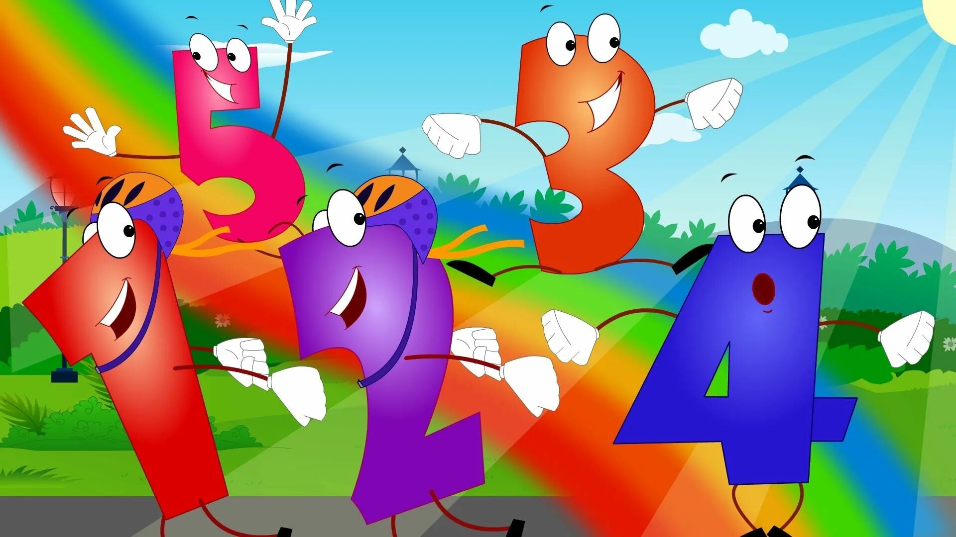 Lil numbers. Kids tv nursery rhymes. песня number five. bob the train learn numbers 123.
