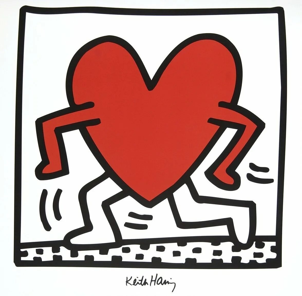 Сердце убегает. Кит Харинг сердце. Keith Haring художник. Кит Харинг untitled 1988. Кит Харинг картины с сердцем.