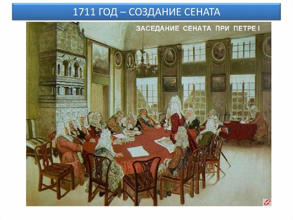 Сенат при Петре 1. Сенат 1711 года Петра 1. Заседание Сената 1711. Сенат участники