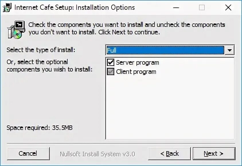 Software setup. Software setup