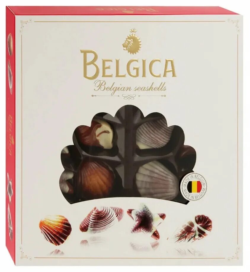 Купить конфеты ракушки. Конфеты Амери ракушки пралине 250г. Belgica Belgian Seashells конфеты. Belgica конфеты ракушки 190 г. Подарочный набор Belgica шоколадные конфеты-ракушки.