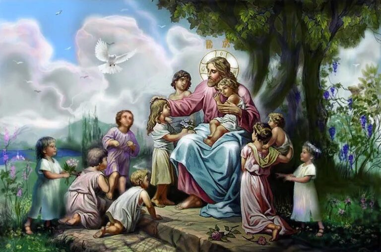 Иисус Христос благословляет детей. Икона Иисуса Христа благословение детей. Христос и дети. Иисус и дети. Иисус христос благословляет