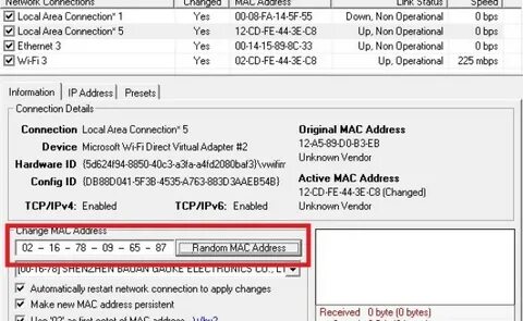 Mac address name