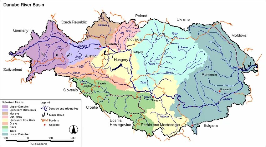 Дунай река бассейн какого океана. Бассейн реки Дунай. Река Дунай на карте Украины. Река Дунай на карте.