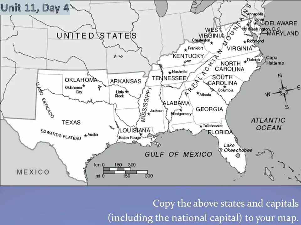 Юг США на карте. South States. Карта США. Southern Region USA.