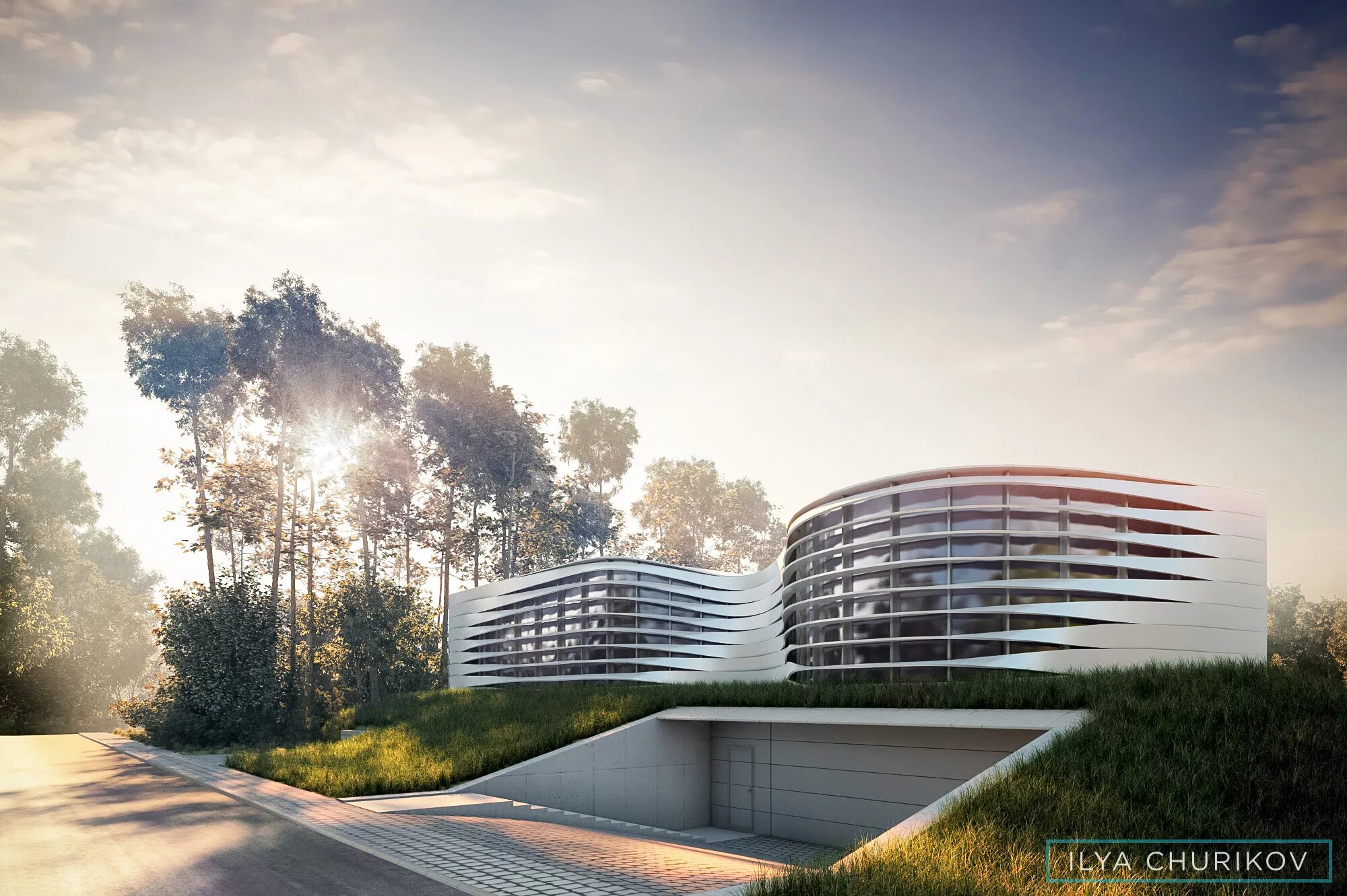 ночной рендер в люмион. визуализация архитектурных проектов. архитектурная визуализация mikimoto. архитектурная визуализация. 3д рендер зданий миигаик.