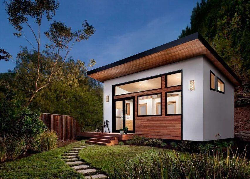 Проекты небольших домиков. Тини хаус экстерьер. Тини хаус с односкатной крышей. Маленький домик. Хижина, сша экодом.