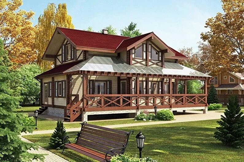 Проекты загородных домов с террасой. Терраса к дому. Дом из клееного бруса 300 м2. Дом с балконом и террасой. Проекты загородных домов с террасой.