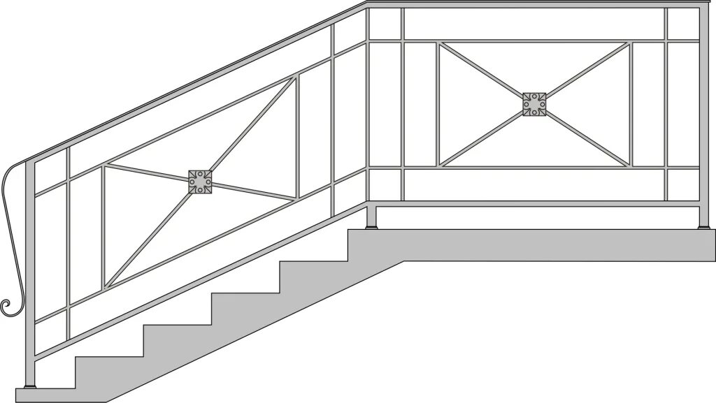 Рисунки перил лестнице