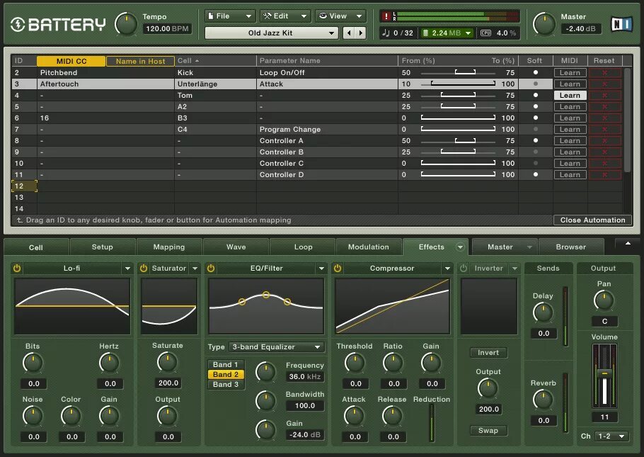 3a Battery. Battery VST. Трактор нейтив инструмент карта.