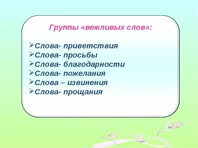 Приветствие прощание просьба благодарность. Вежливые слова приветствия. Вежливые слова прощания 2 класс. Слова просьбы. Слова приветствия и прощания.