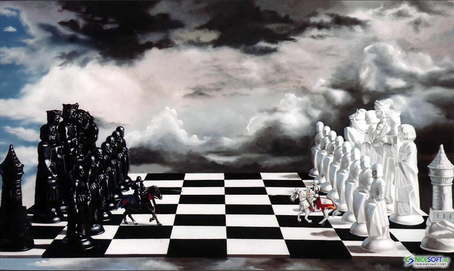 Жизнь как игра. Шахматы сюрреализм. Сюрреализм шахматная доска. Шахматы фэнтези. Бог и дьявол шахматы.
