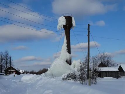Водонапорная башня зимой