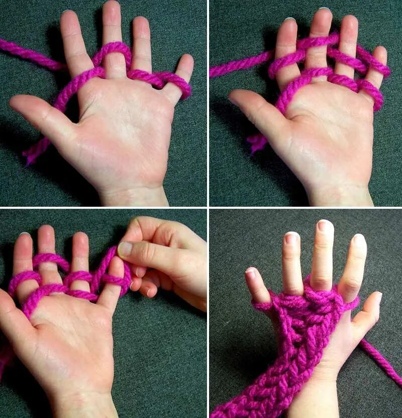 Вязание руками. Вязание на пальцах. Плетение руками из пряжи. Плетение на пальцах. Что можно сплести руками