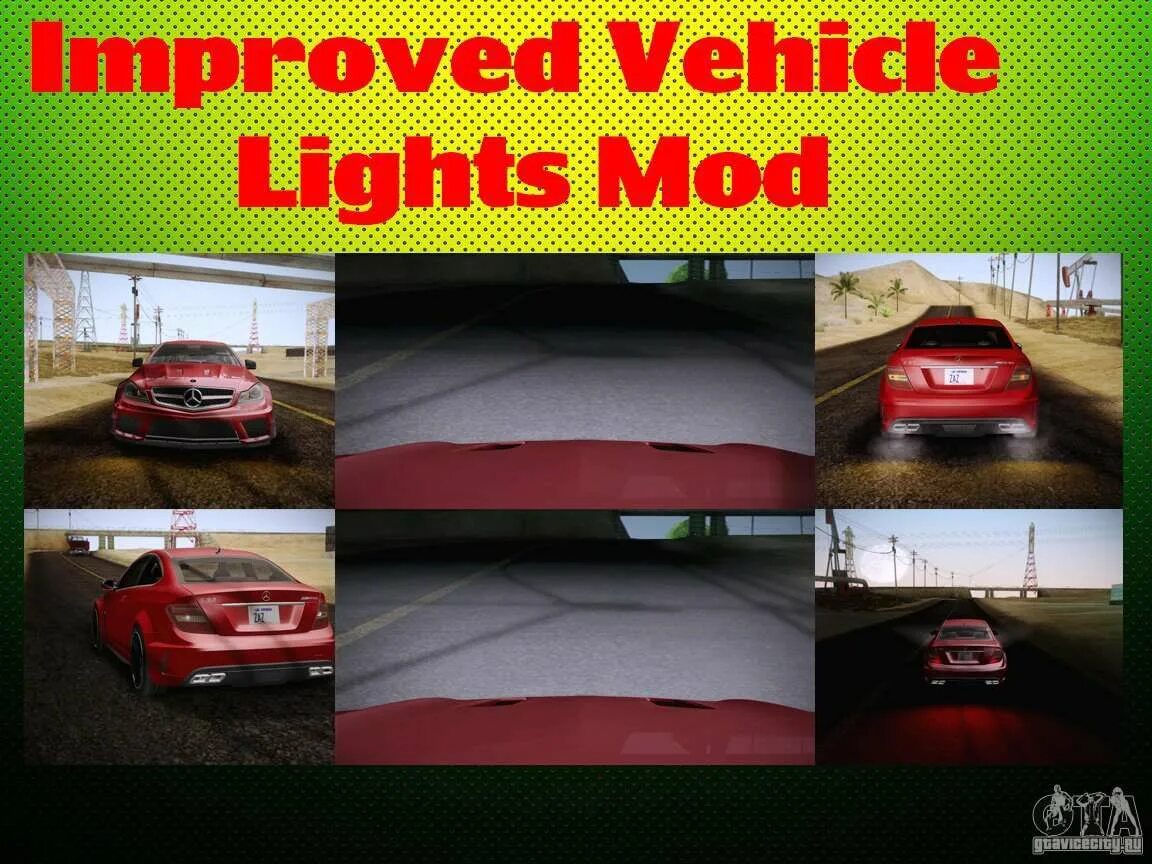 Improved vehicle. Vehicle lights gta sa. enhanced vehicles.