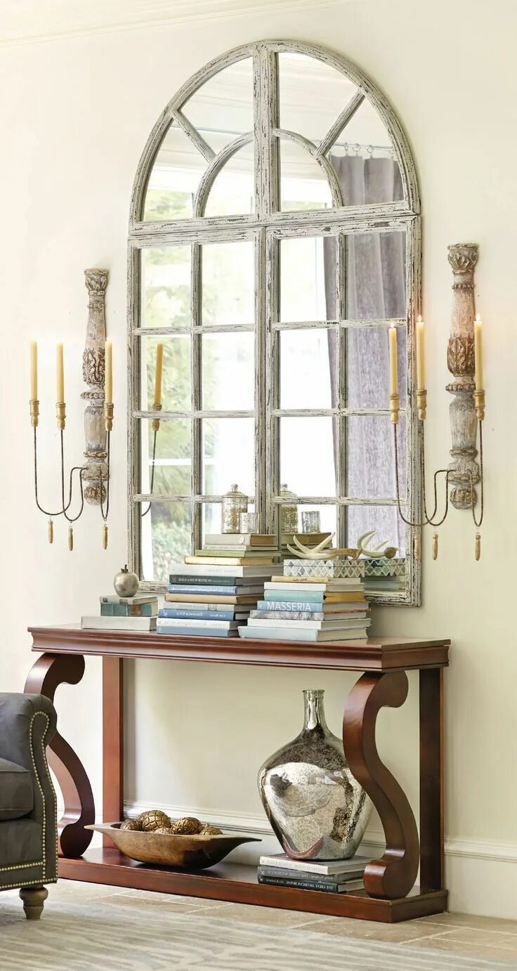 Зеркало окно в интерьере фото Romain Accent Mirror Home decor, Living room decor, Decor interior design
