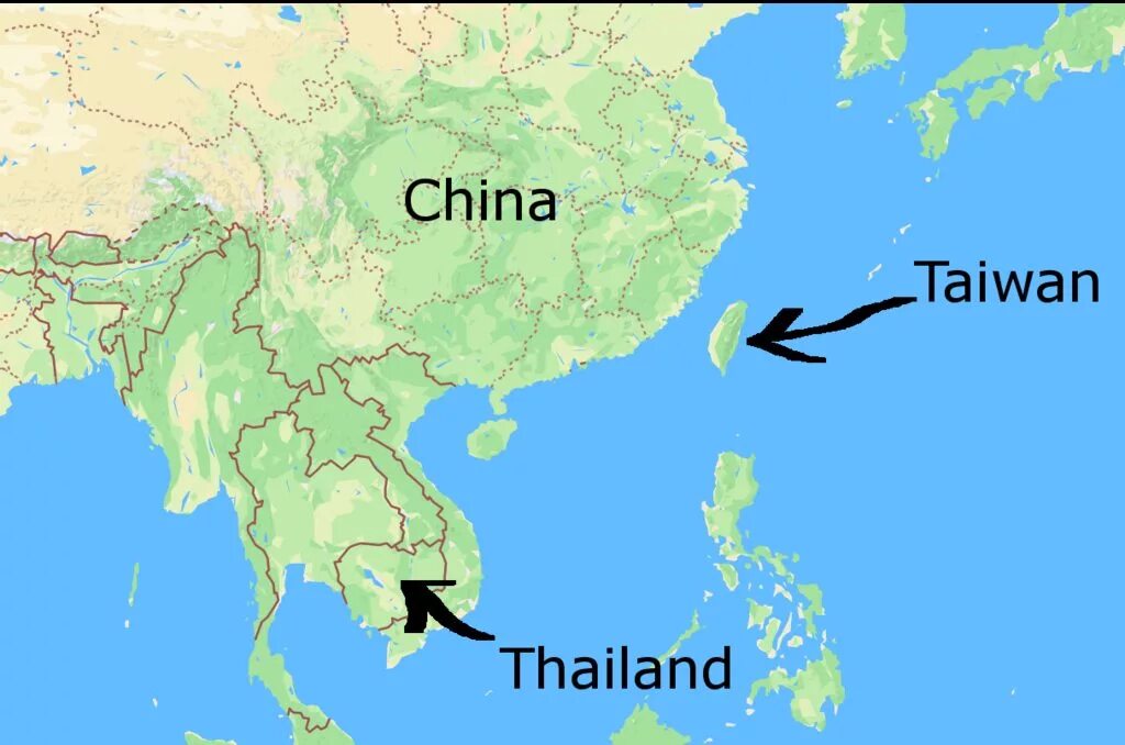 Где находится тайвань на карте какая страна. Китай и Тайвань на карте.