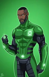 Green Lantern John Stewart (Earth-27) commission by phil-cho on DeviantArt Зеле...