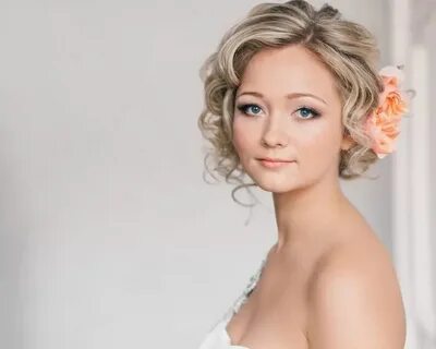 Локоны на свадьбу на короткие