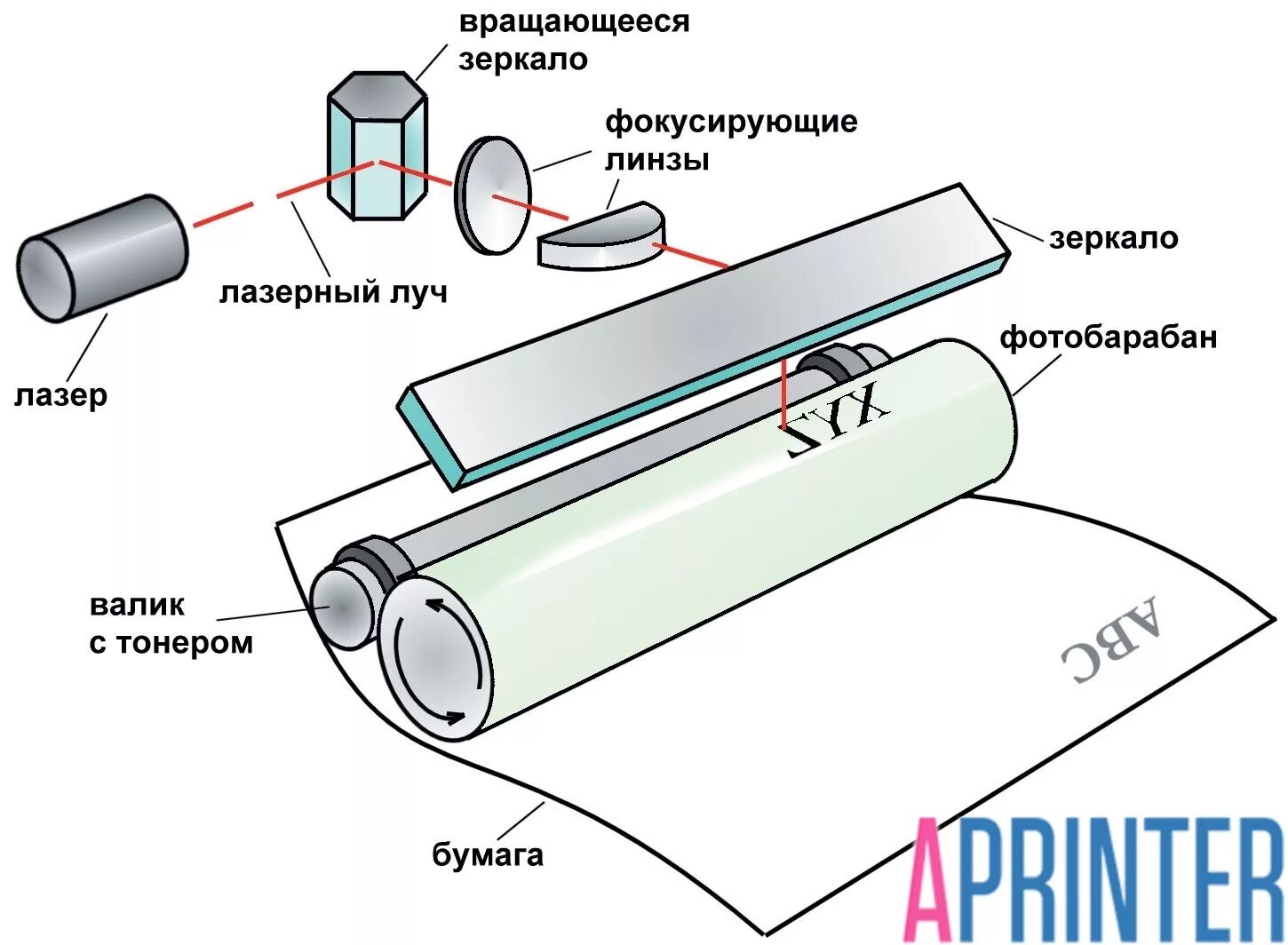 лазерный принтер принцип. принцип лазерной печати кратко. принцип работы лазерного принтера. термопринтер принцип печати. принцип работы лпзерноггпринтера.