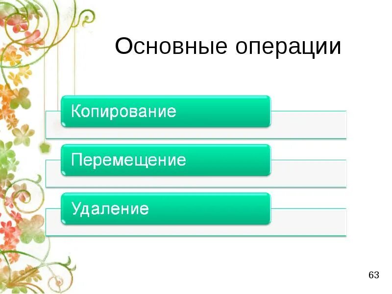 Запишите основные операции. Основные операции. основные операции с данными. основные операции работы с текстом. основные операции на ламинаторе.