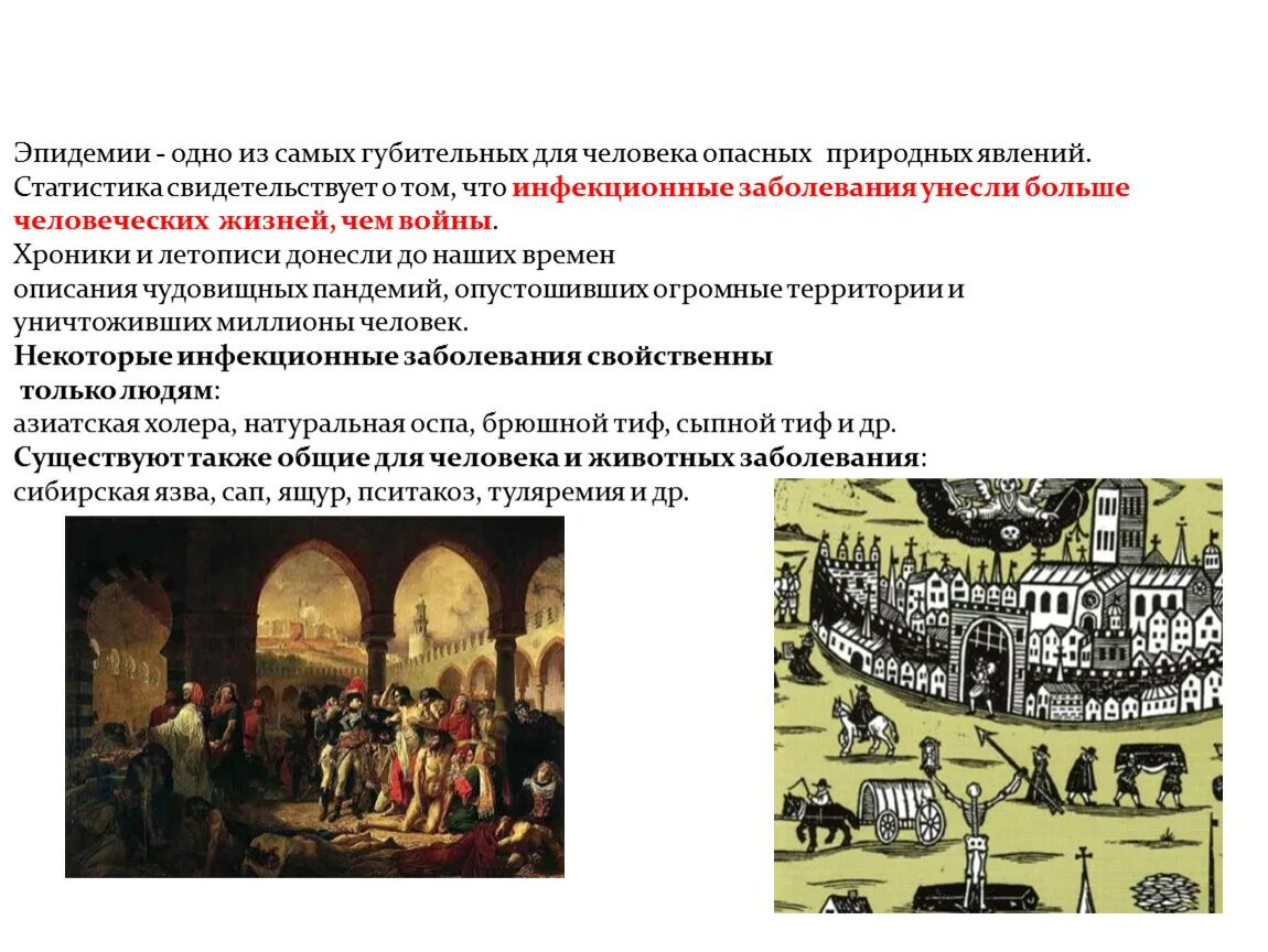 Возникновение эпидемий и пандемий