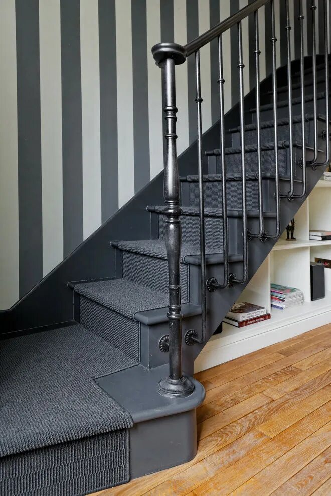 hall stairs and landing interior design - Google Search Purple walls, Carpet sta