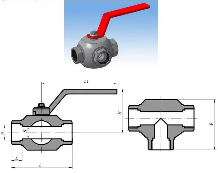 шаровой трехходовой кран dn15. трехходовой кран тип 1. трехходовой кран тип 1. 360. кран шаровой_aisi 316l 4065.