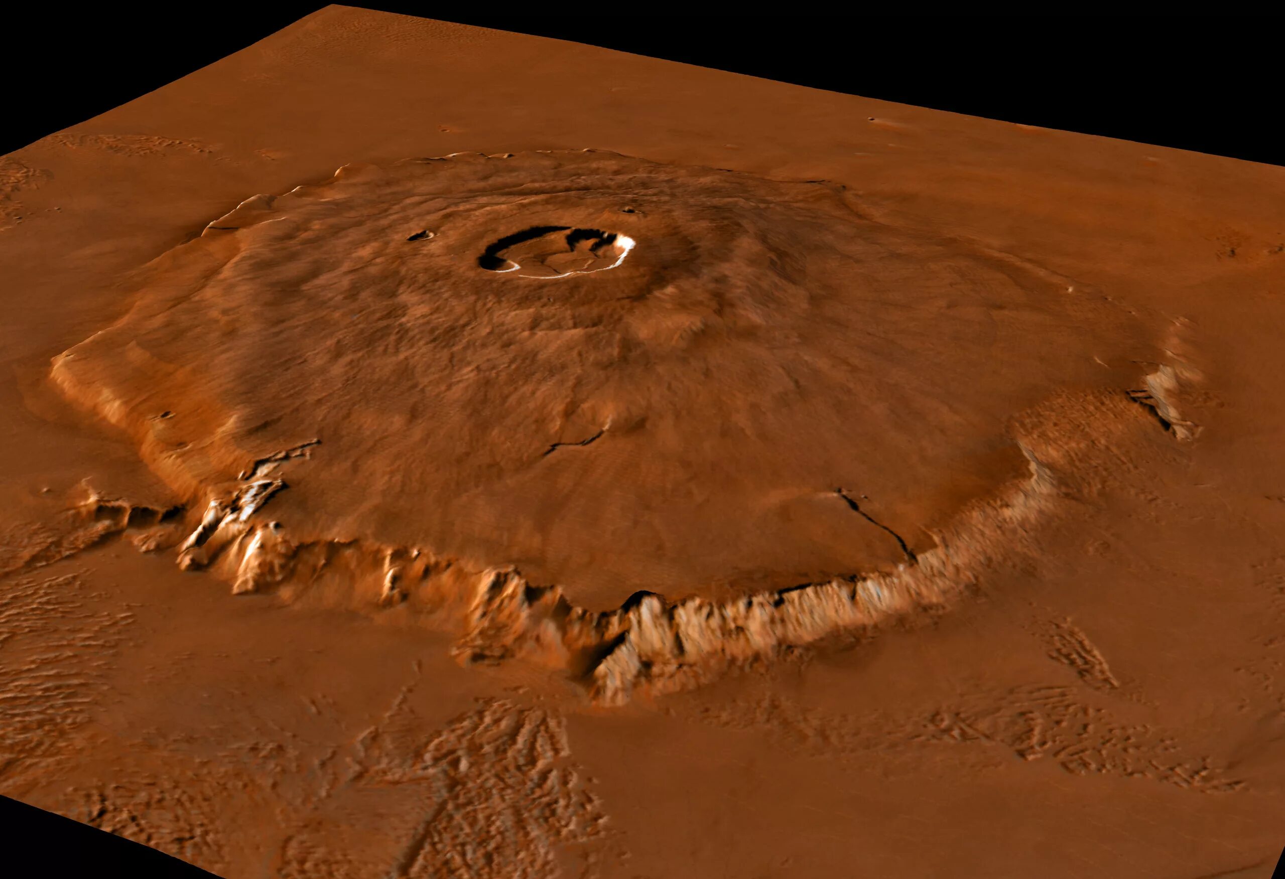 Самый большой вулкан солнечной системы находится. Гора Олимп на Марсе. Марсианский потухший вулкан гора Олимп. Марс Планета гора Олимп. Гора Олимп на Марсе высота.
