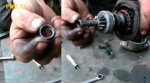 Снять бендикс со стартера ваз
