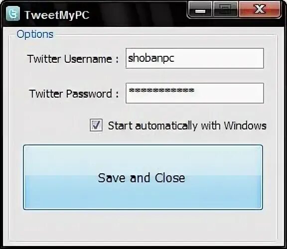 Start password