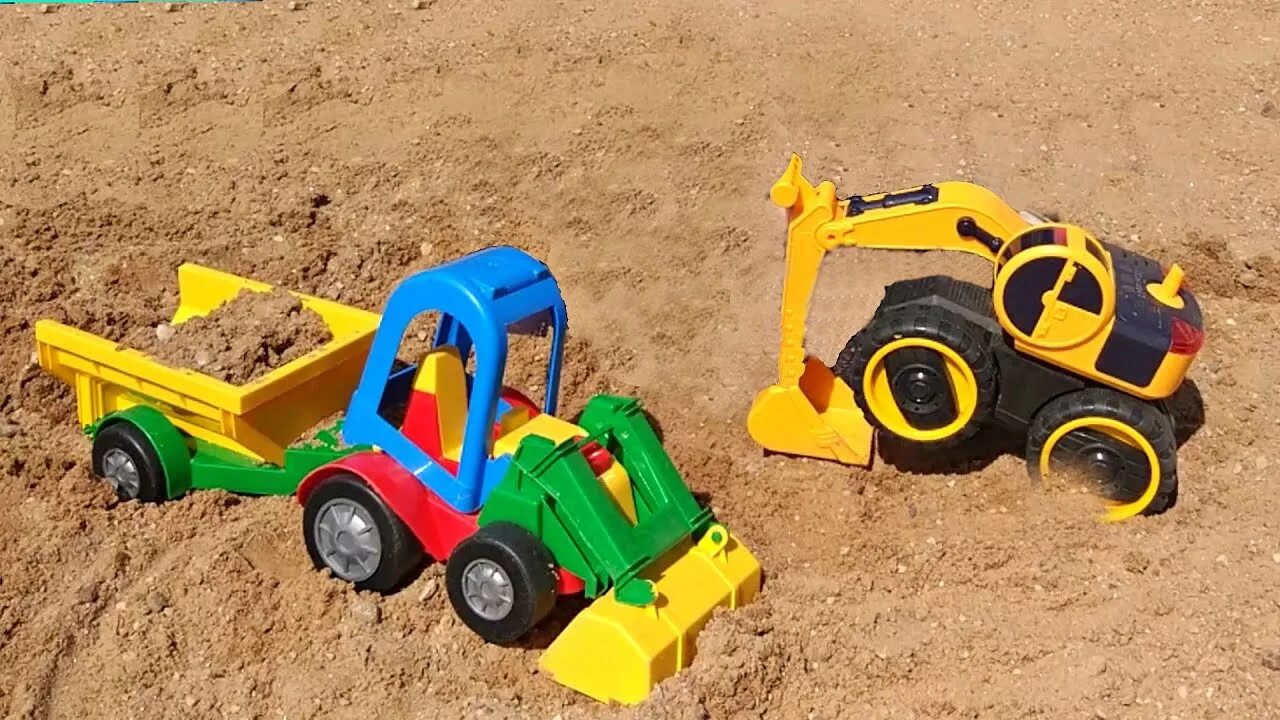 Крепыш трактор экскаватор Полесье. Экскаватор для песочницы. Большой трактор для песочницы. Детский экскаватор для песочницы.