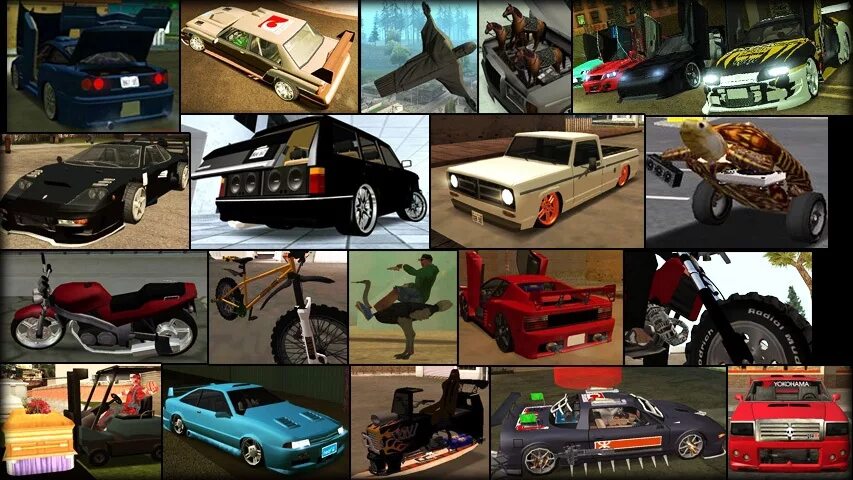 Игры гта са мод. ГТА Сан андреас 2.0.0. GTA San Andreas с крутыми машинами. GTA San Andreas Tuning cars. Машины из игры ГТА Сан андреас.