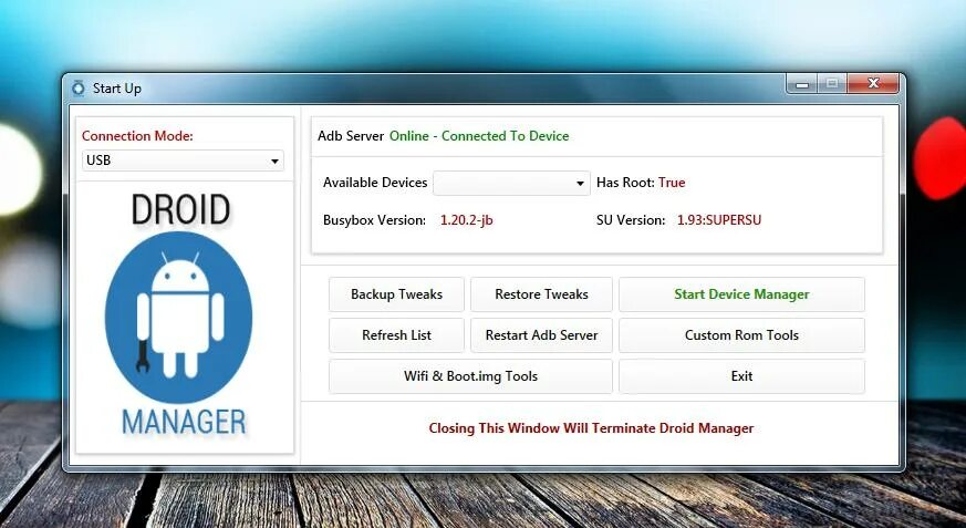 Adb start server