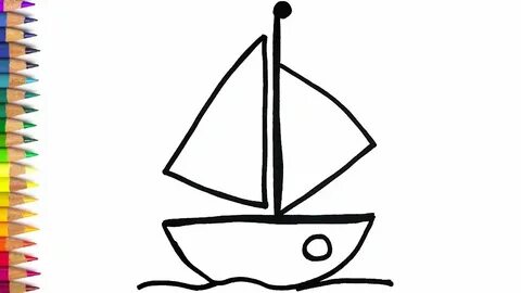 Нарисовать рисунок кораблик