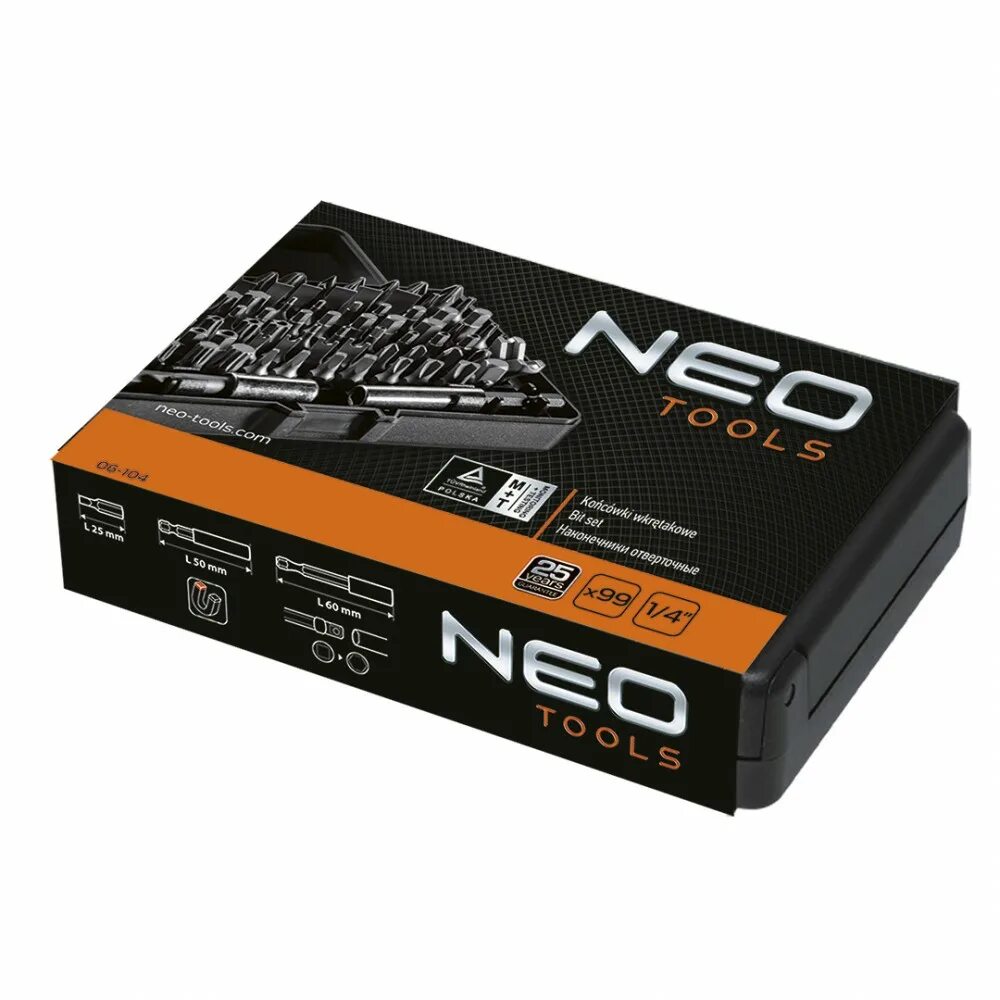 Neo Tools набор битов 06-104. Набор насадок (бит) Neo Tools 06-104. Набор насадок с держателем (99 шт.) Neo Tools 06-104. Нео набор бит 99 шт.