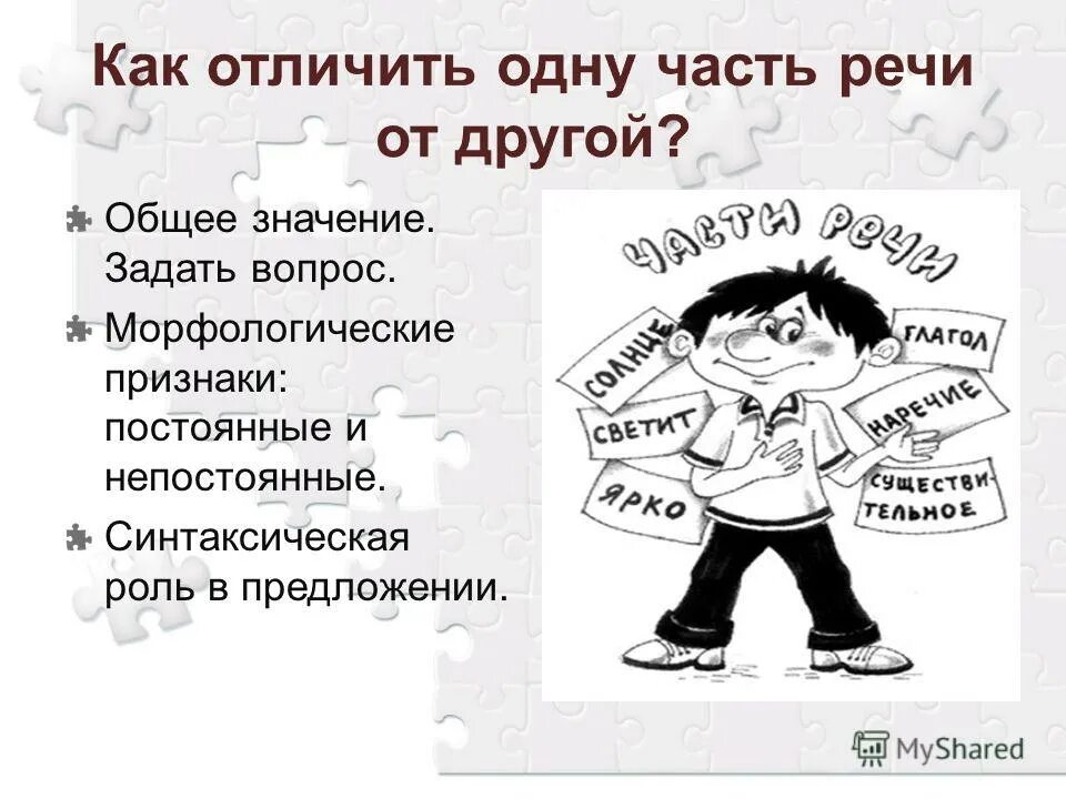 Кактличить одну часть речи от другой. Как отличить одну часть речи от другой. Как отличить одну часть речи от другой докажи на примерах. Как отличить 1 часть речи от другой.