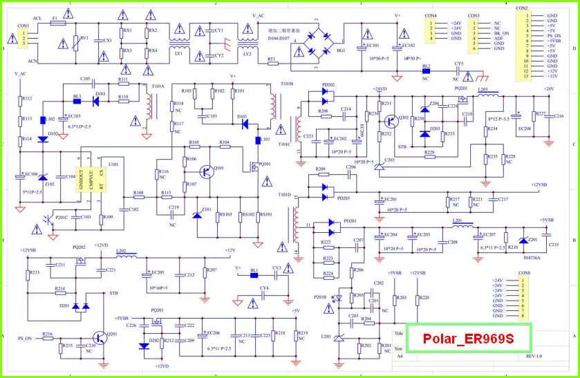 Принципиальную схему телевизора polar модель 55ltv3101 POLAR 54CTV3270 PH03 CHASSIS TDA9361-EA1 , KA5Q0765RT , LA SCH Service Manual